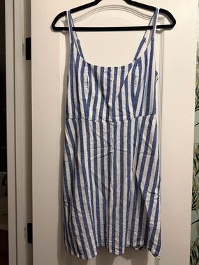 Old Navy Blue and White Striped Sundress
